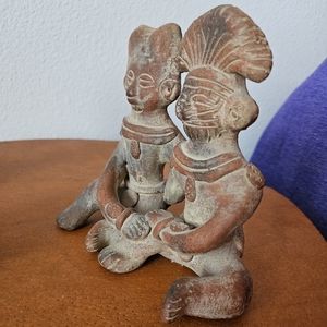 Pre-Columbian Pottery Seated Figures